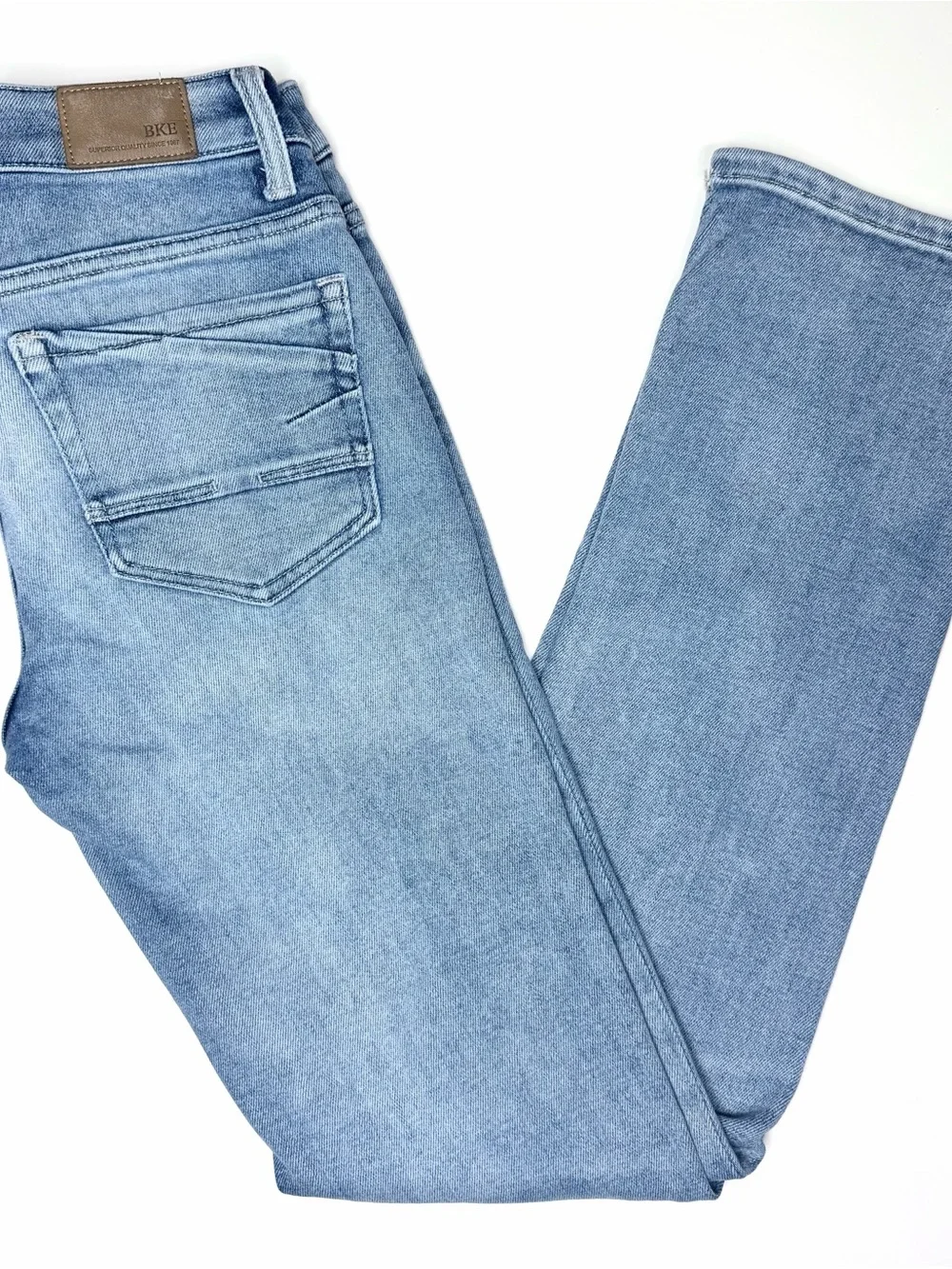 BKE Women’s Stella Mid Rise Slim Fit Straight Leg Jeans Size- 25 X 30